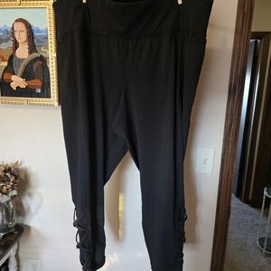 Livi Active Black Leggings with Side Ties